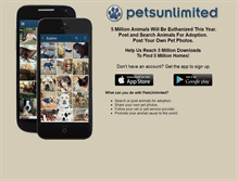 Tablet Screenshot of petsunlimited.com